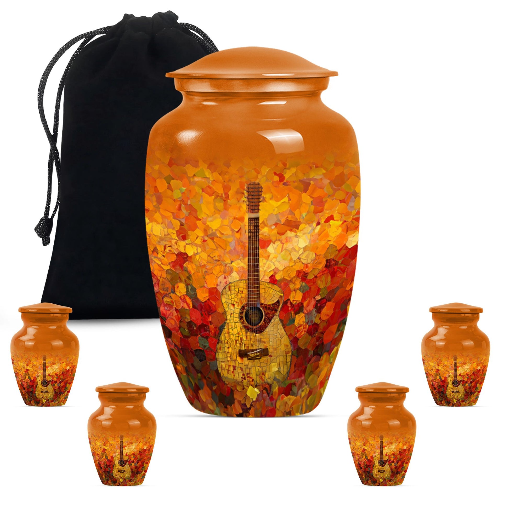 Guitar Cremation Urns For Human Ashes Funeral, Ashes Urn