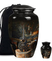 Guitar Small Urn Large Funeral, Ashes Urn For Ashes