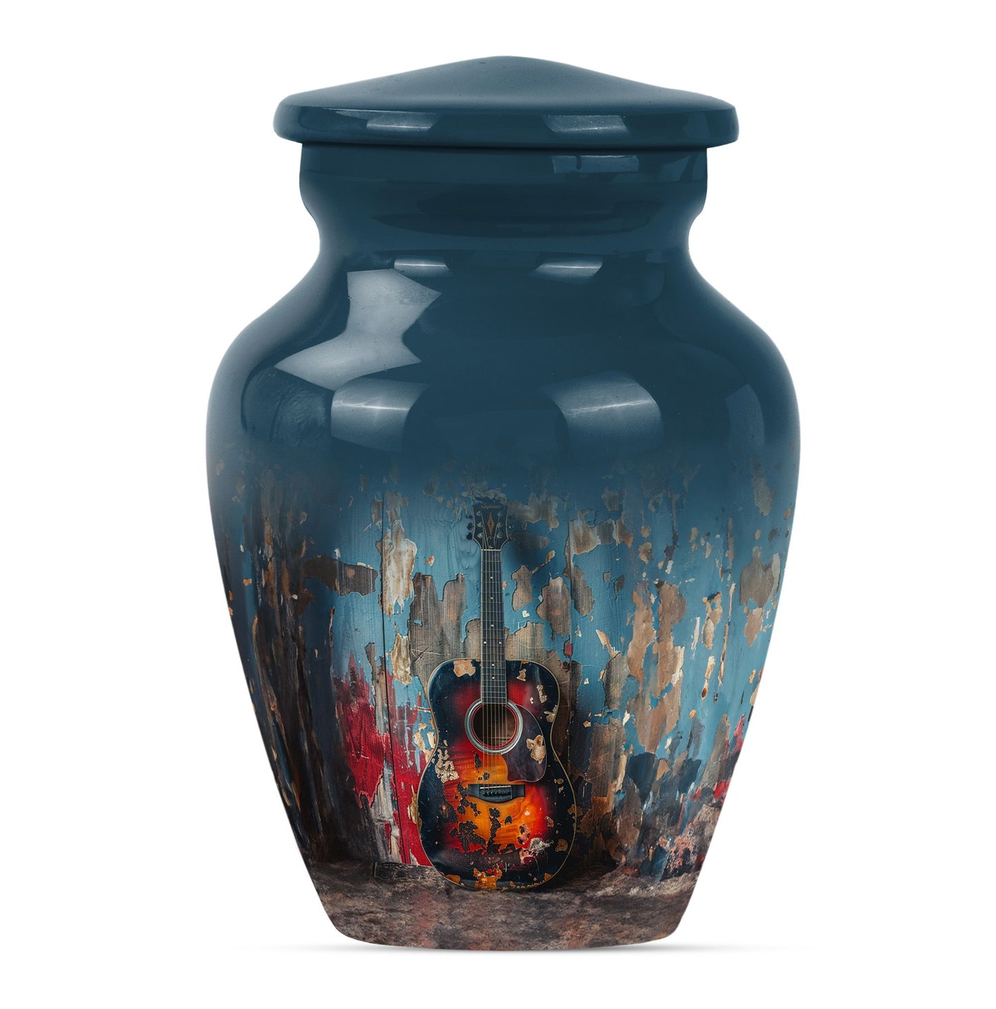 Personalized Guitar Keepsake Urn for Human Ashes - 10-inch, 200 cu in - Yatskia