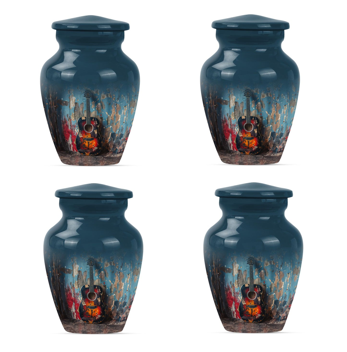 Personalized Guitar Keepsake Urn for Human Ashes - 10-inch, 200 cu in - Yatskia