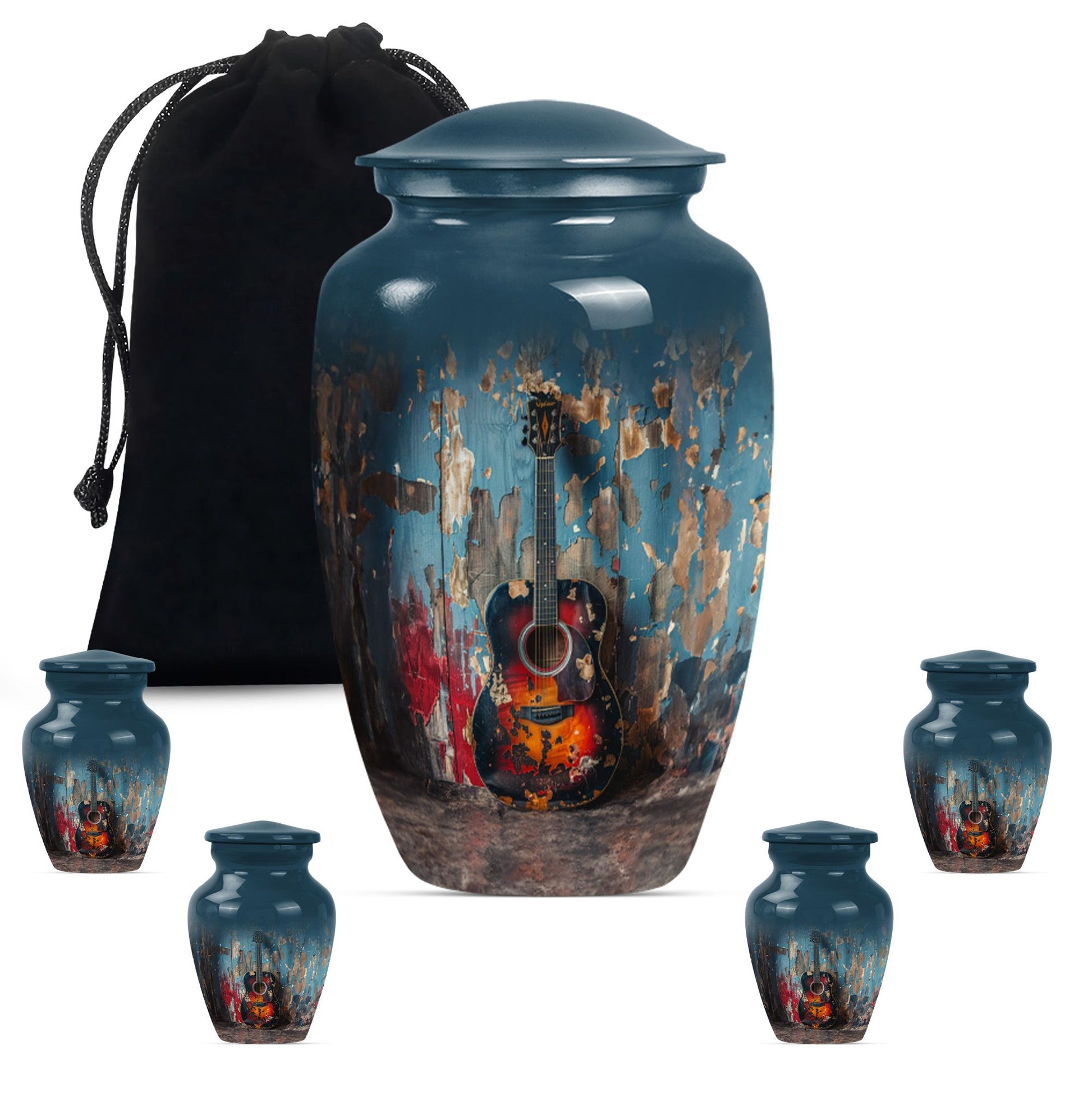 Guitar Mini Urns For Human Ashes Funeral, Ashes Cremation Urn