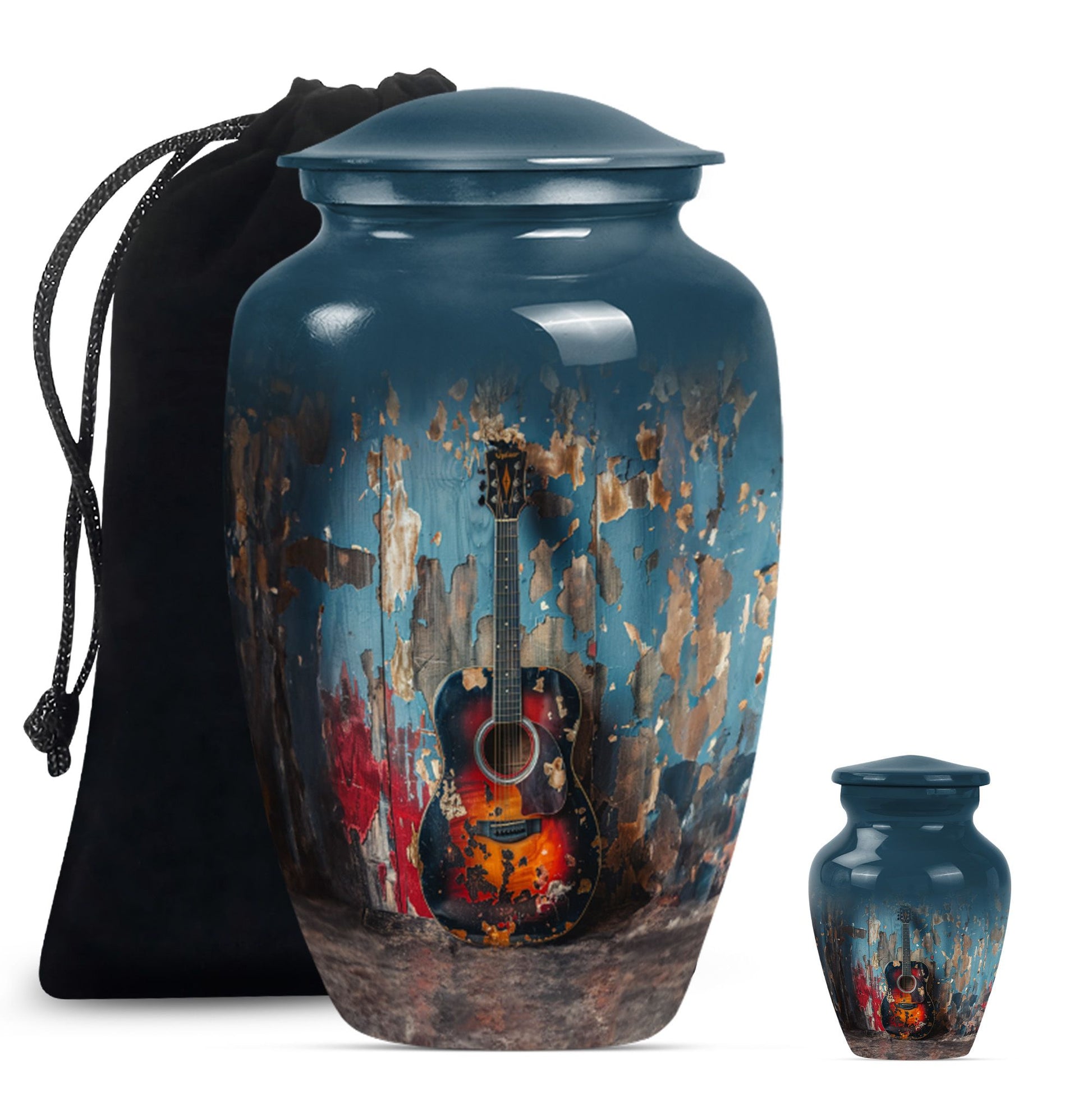 Guitar Mini Urns For Human Ashes Funeral, Ashes Cremation Urn