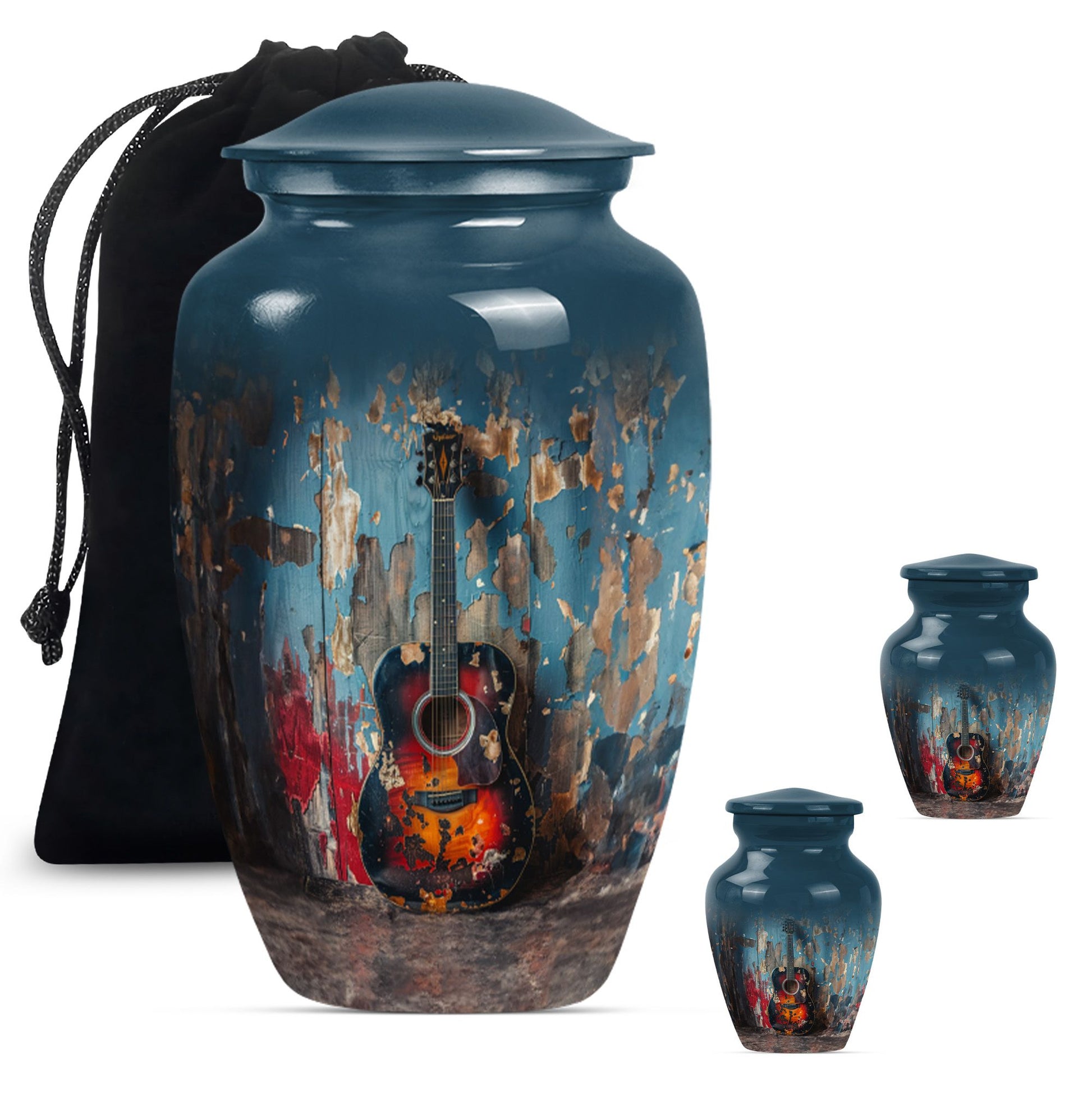 Guitar Mini Urns For Human Ashes Funeral, Ashes Cremation Urn