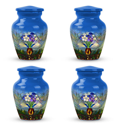 Glass Stained Glass Cremation Urn for Human Ashes - 10-inch, 200 cu in - Yatskia