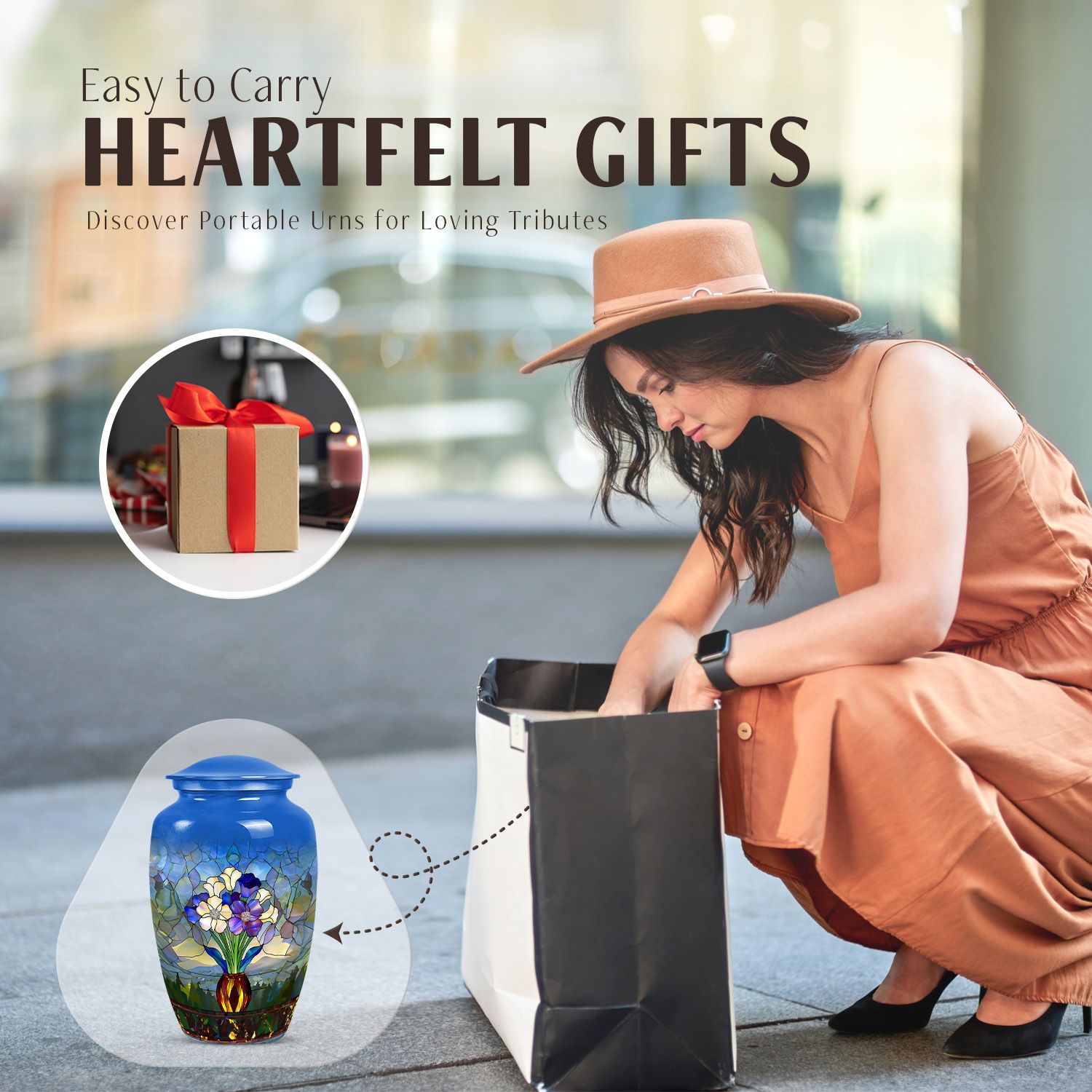 stained glass urn for adult burial