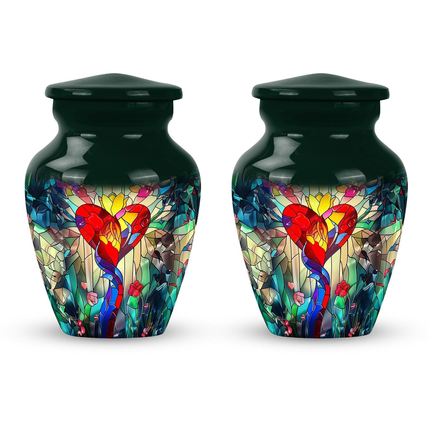 Glass Artistic Cremation Urn for Men - 10-inch, 200 cu in - Yatskia