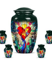 stained glass urn for ashes.