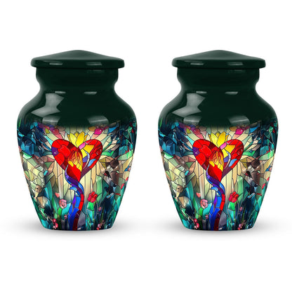 stained glass urn for ashes.