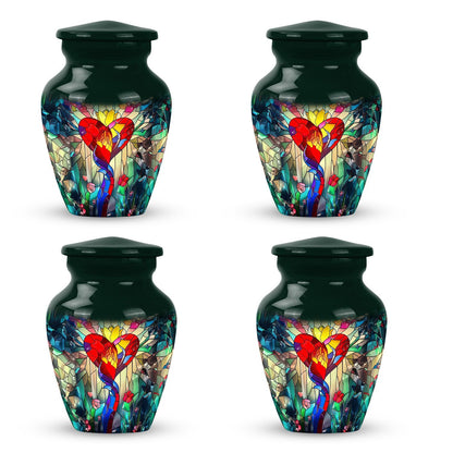 stained glass urn for ashes.