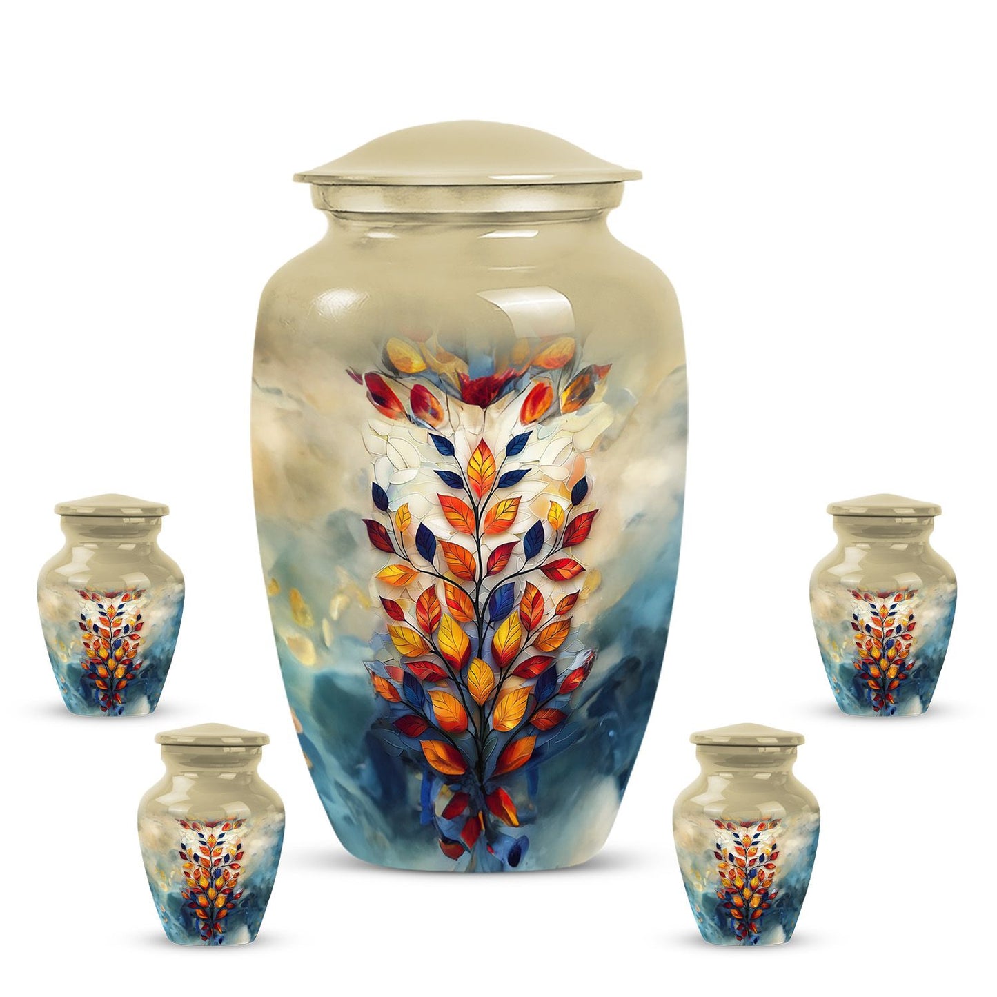 Glass Artistic Keepsake Urn for Human Ashes - 10-inch, 200 cu in - Yatskia