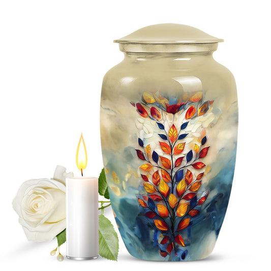 Stained Glass Cremation Urns Large & Small Combo - Funeral Urns For Man