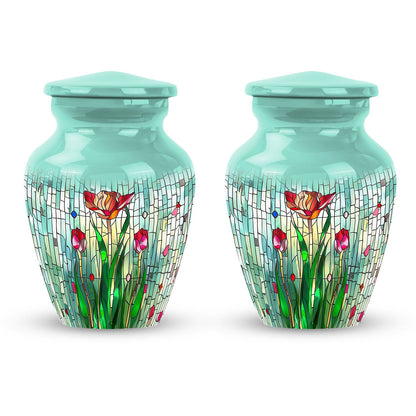 Glass Artistic Cremation Urn for Human Ashes - 10-inch, 200 cu in - Yatskia