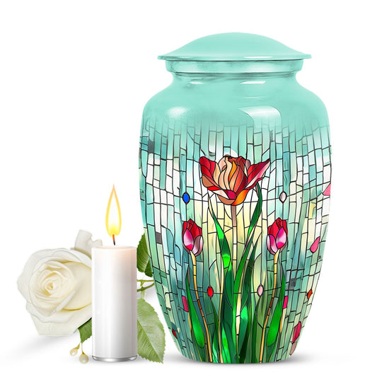 stained glass urn