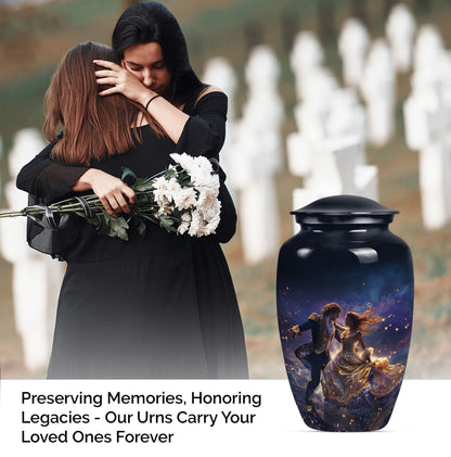 10 Inch classic dancing urn for cremation ashes.