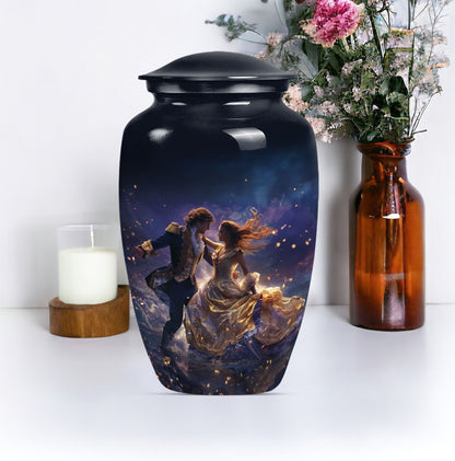 10 Inch classic dancing urn for cremation ashes.