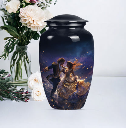 10 Inch classic dancing urn for cremation ashes.