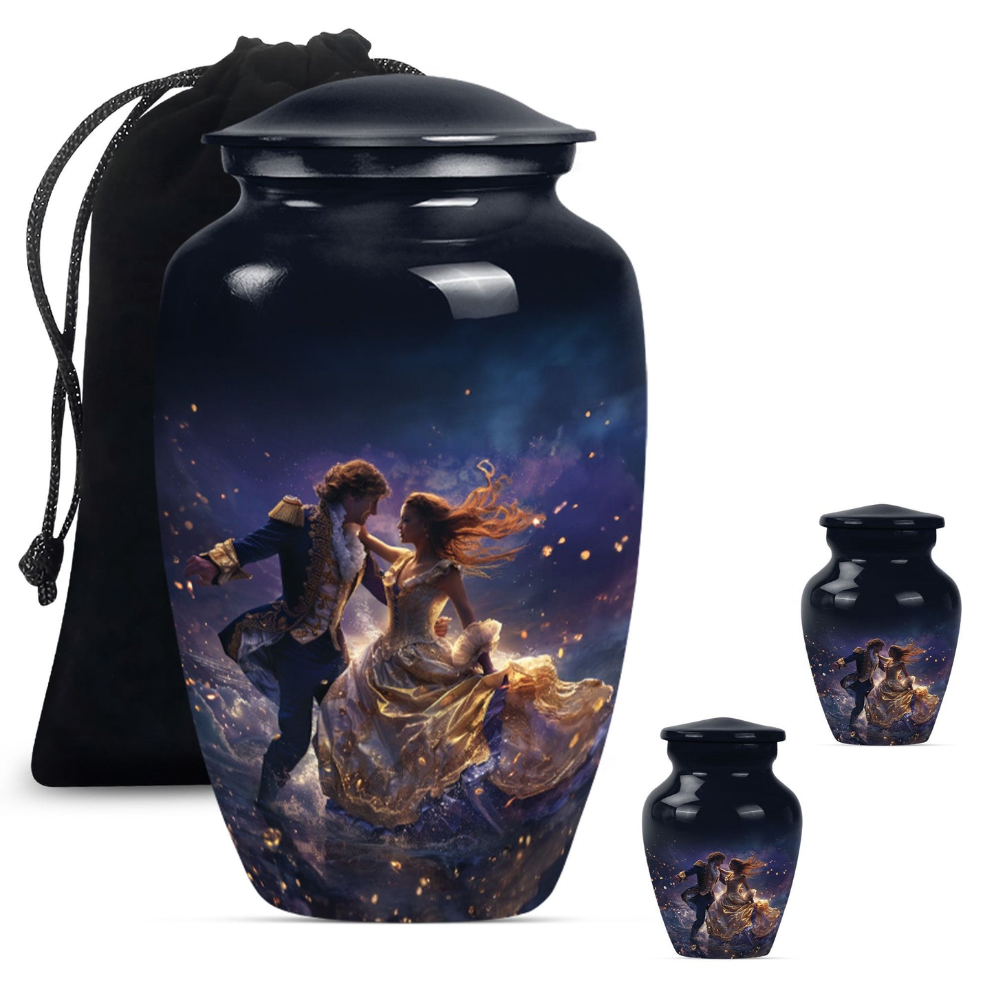 10 Inch classic dancing urn for cremation ashes.