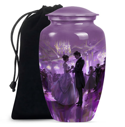 classic dancing urn, aluminium cremation urn for ashes.