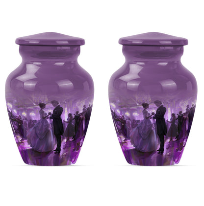 classic dancing urn, aluminium cremation urn for ashes.