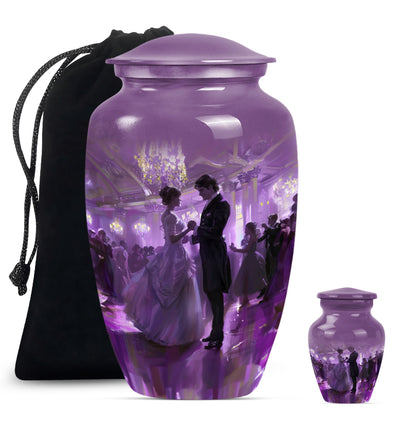 classic dancing urn, aluminium cremation urn for ashes.