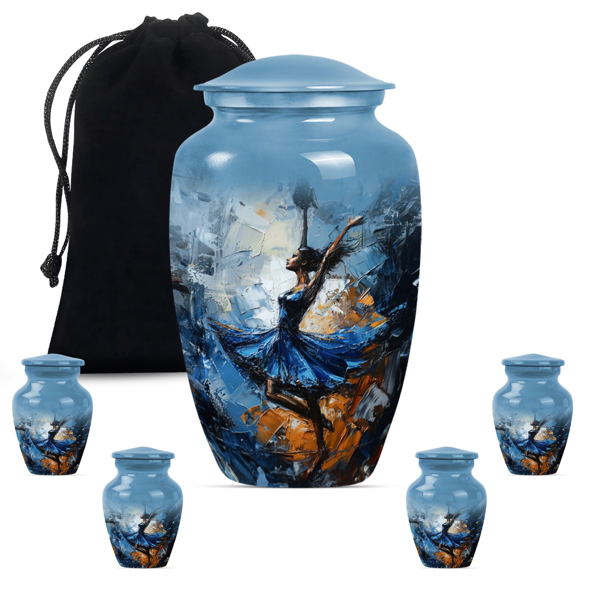 Dancing Urn for burial cremation, 