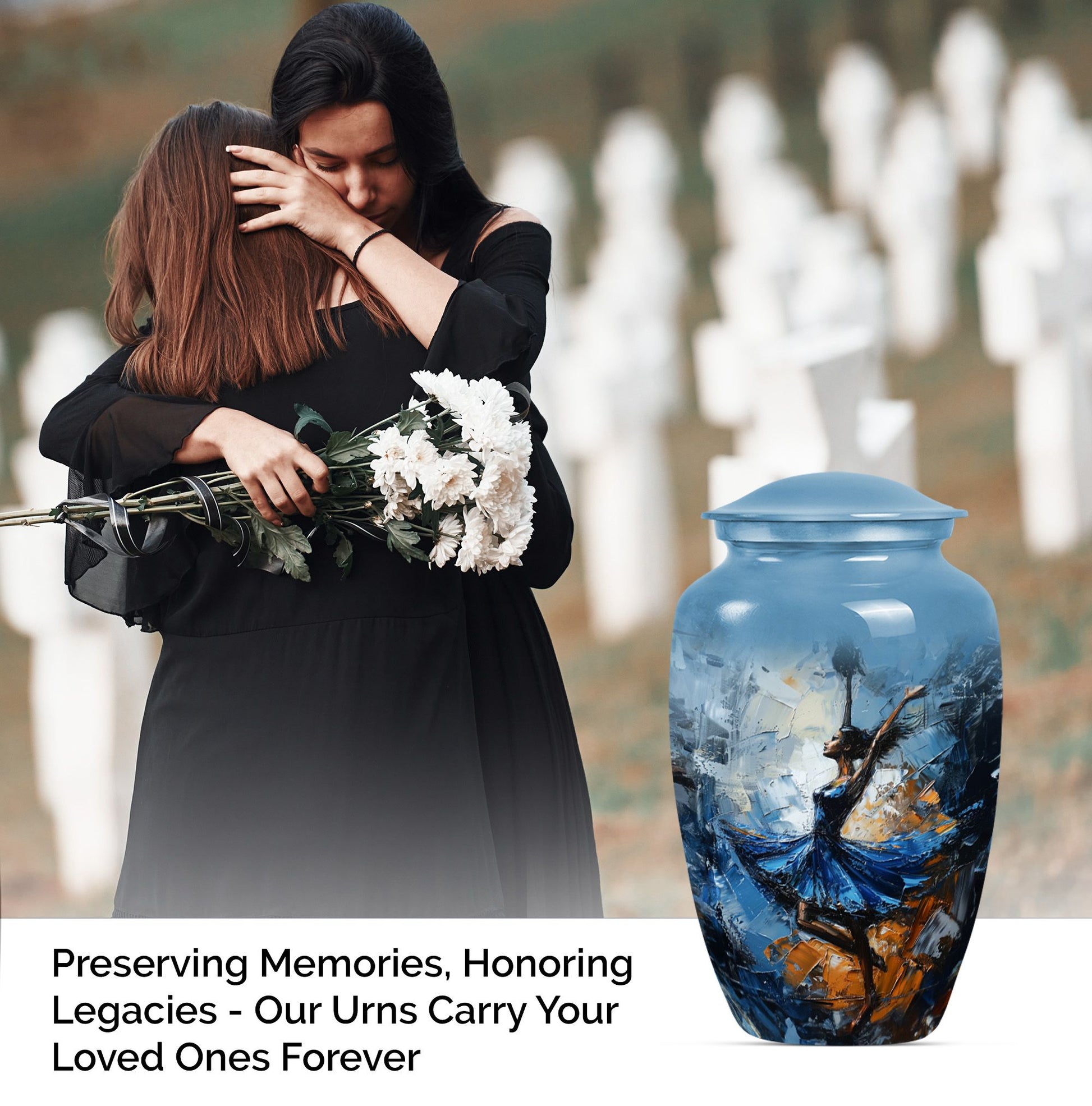 Dancing Urn for burial cremation, 