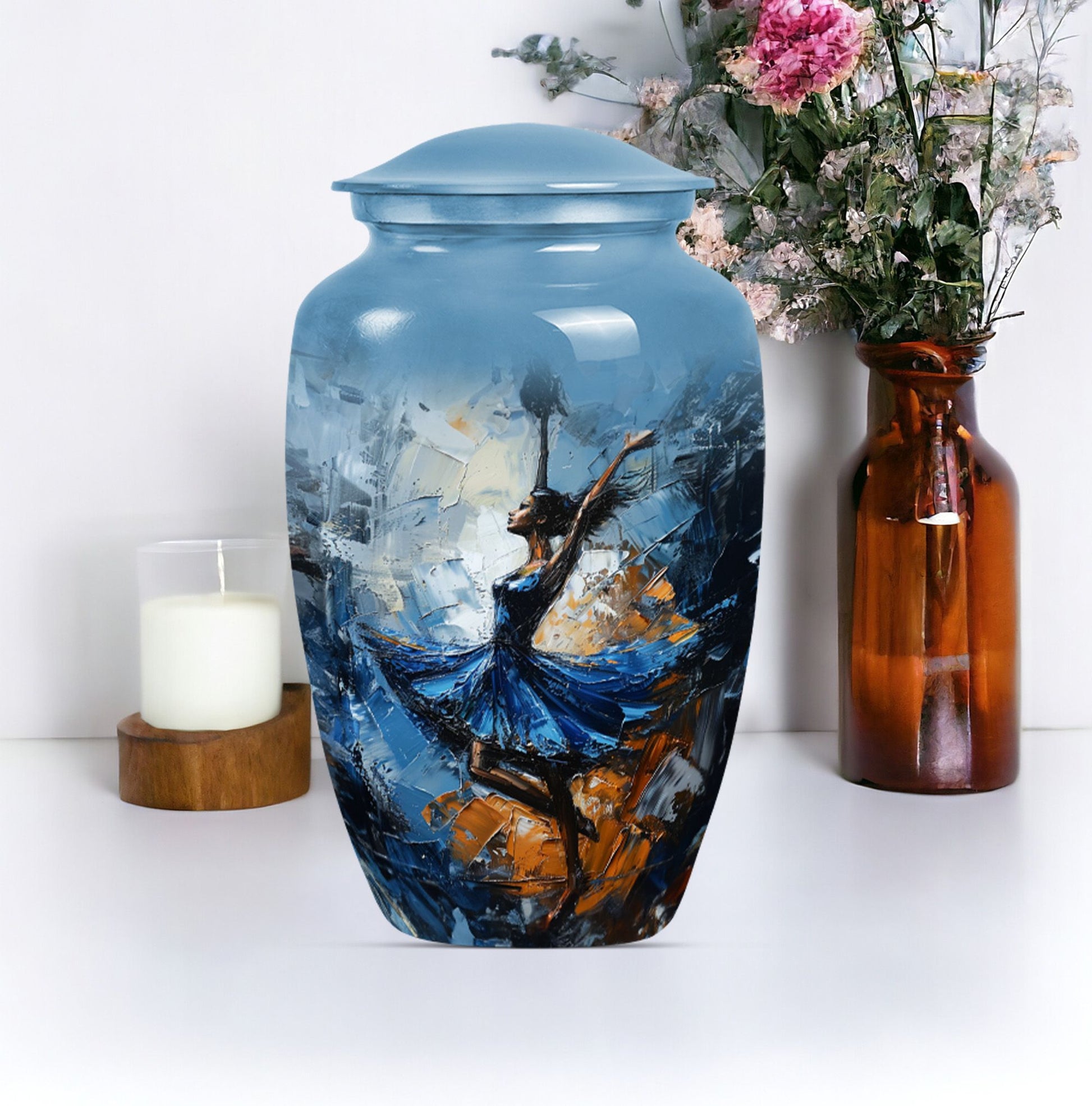 Dancing Urn for burial cremation, 