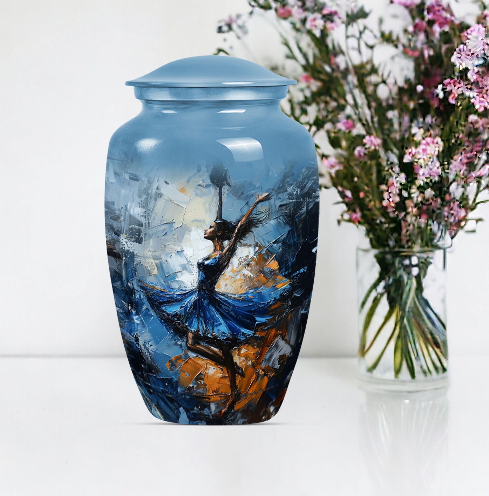 Dancing Urn for burial cremation, 