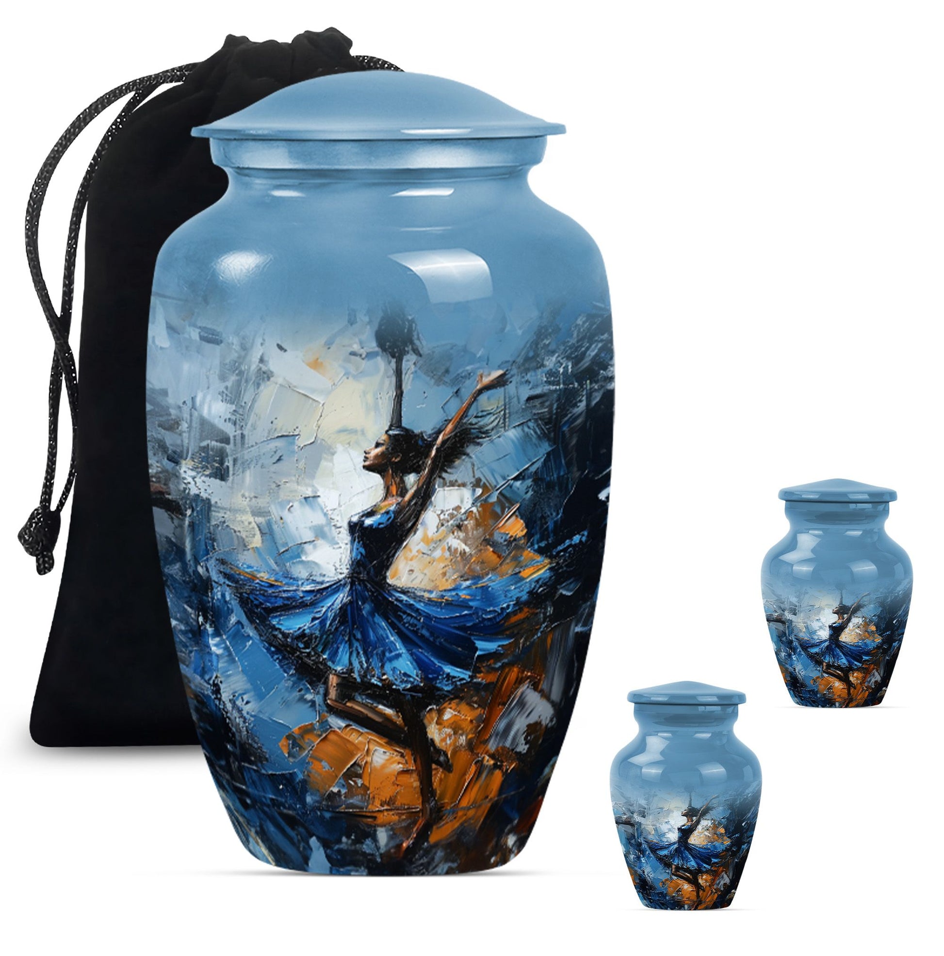 Dancing Urn for burial cremation, 