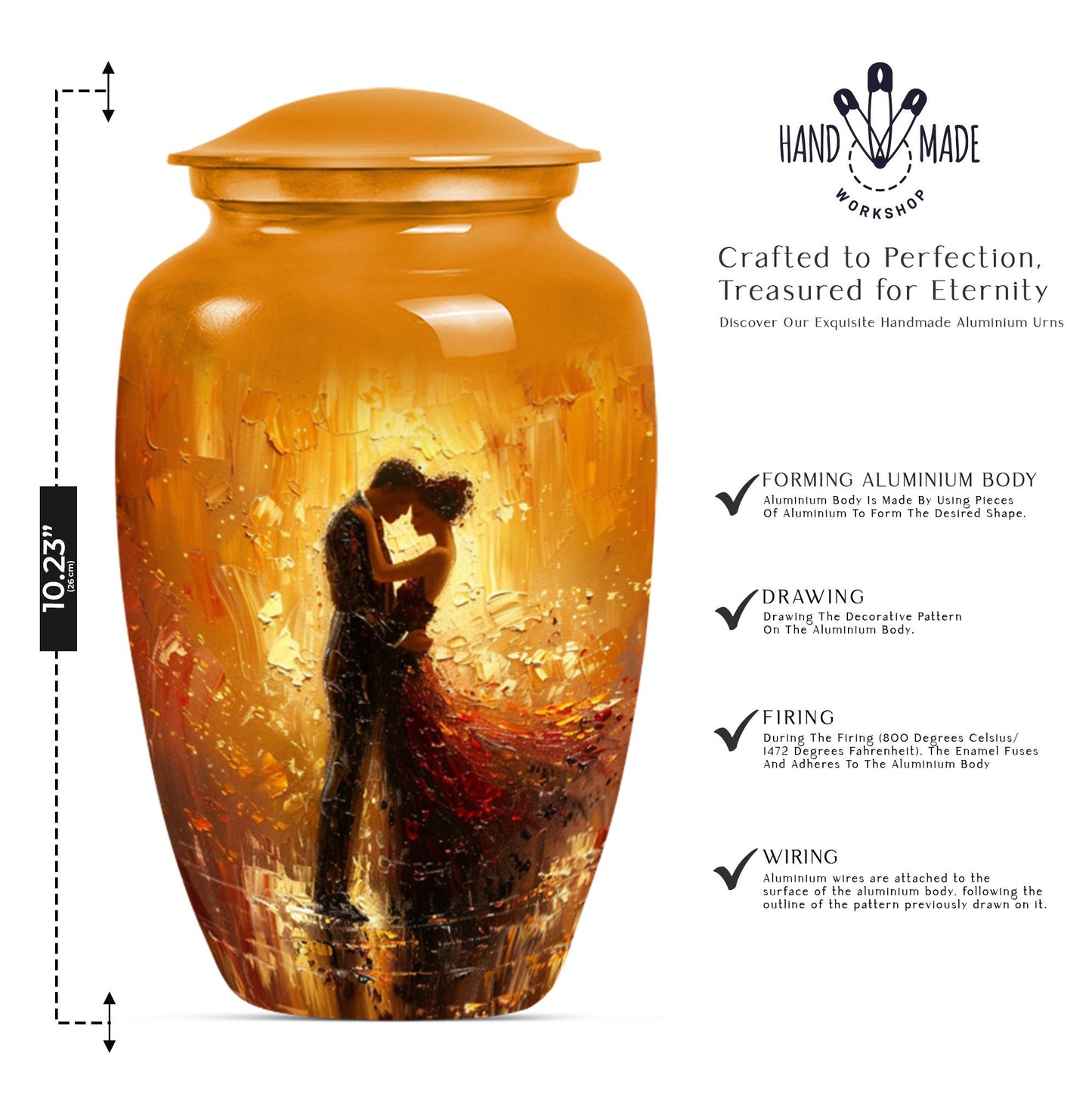 made large funeral cremation urn for women