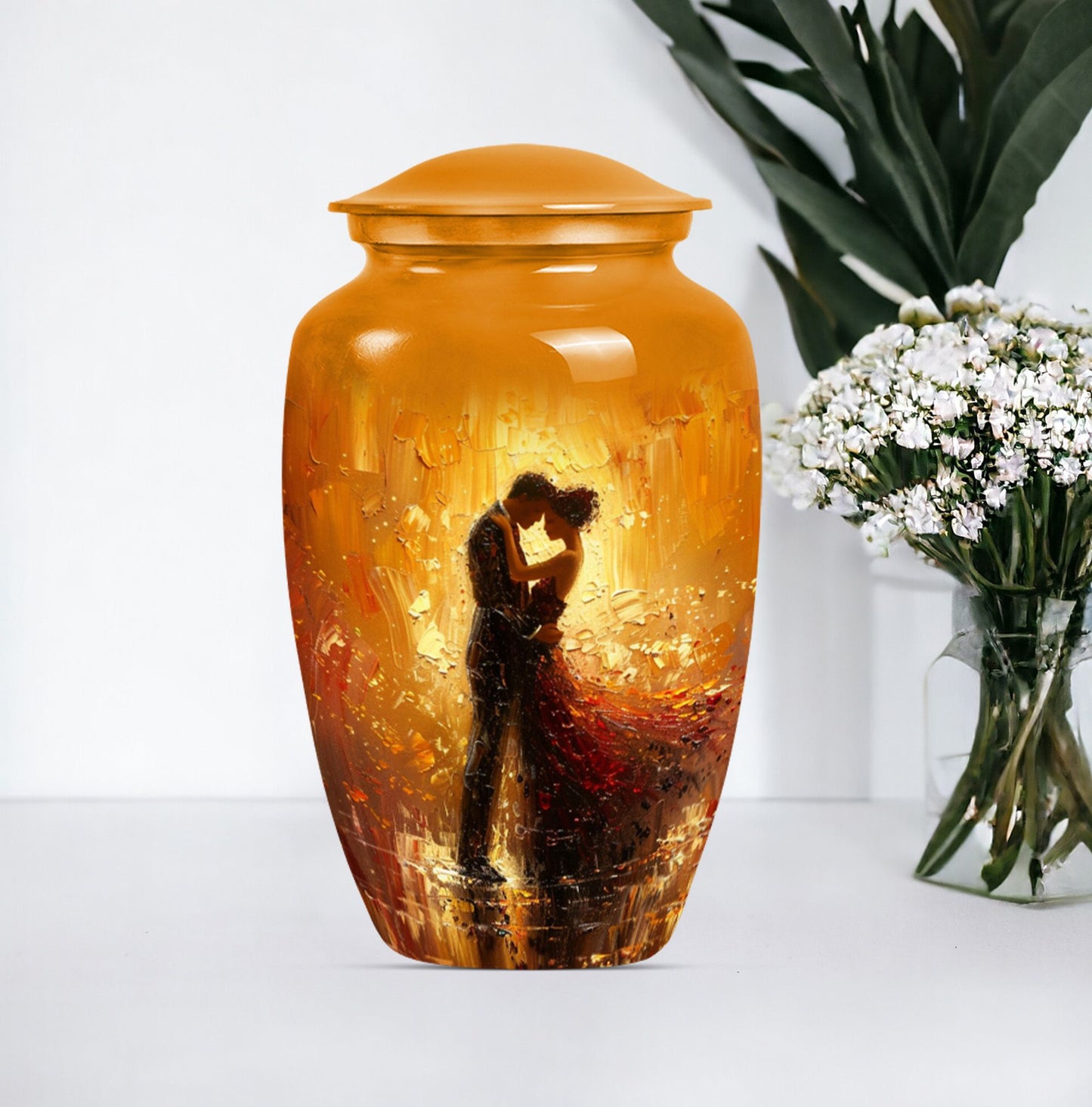 made large funeral cremation urn for women