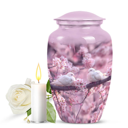 10-inch classic dove urn for adult male ashes.