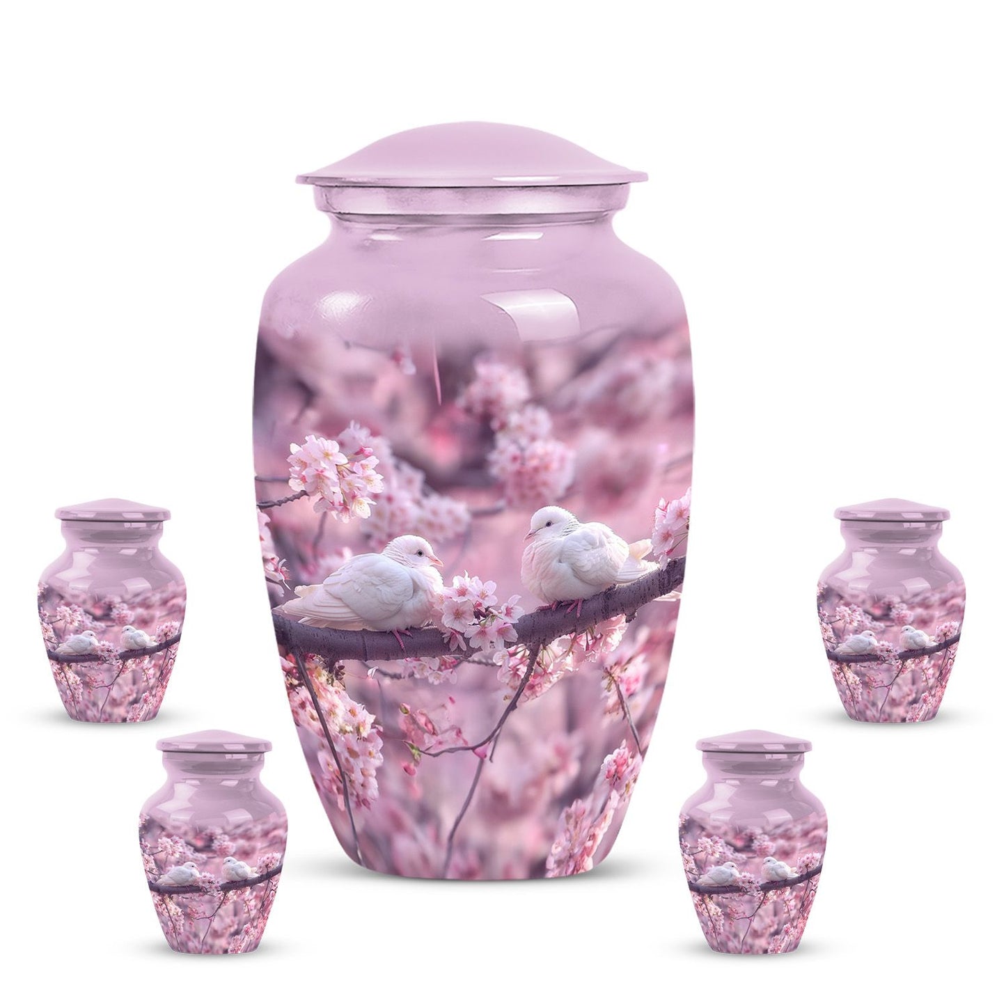10-inch classic dove urn for adult male ashes.
