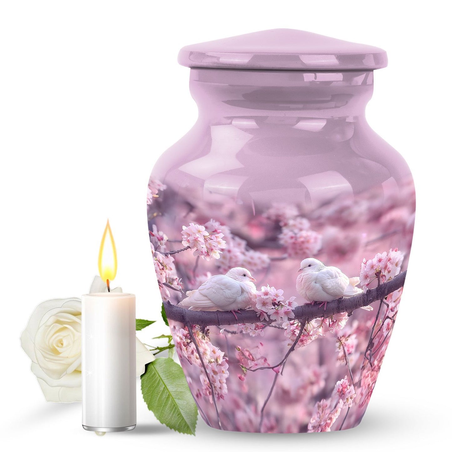 10-inch classic dove urn for adult male ashes.