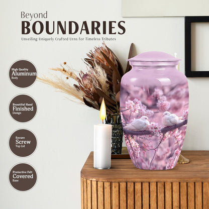 10-inch classic dove urn for adult male ashes.