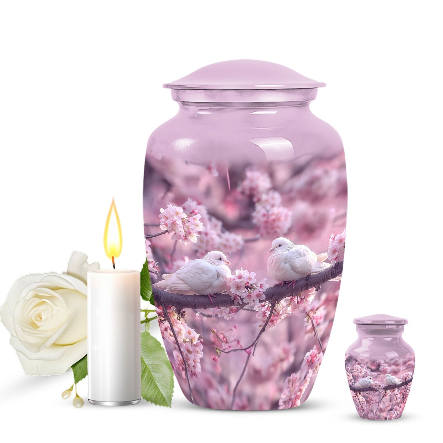 10-inch classic dove urn for adult male ashes.