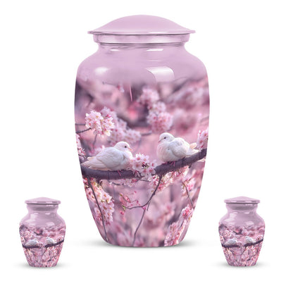 10-inch classic dove urn for adult male ashes.