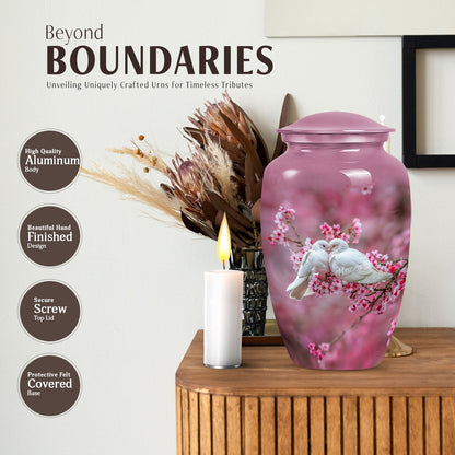 Classic 10-inch dove urn for human ashes