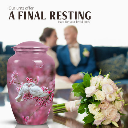 Classic 10-inch dove urn for human ashes