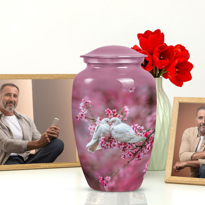 Classic 10-inch dove urn for human ashes