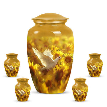 10-inch classic dove urn, ideal for cremation ashes.
