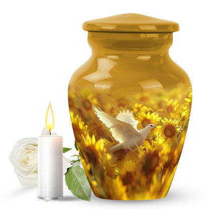10-inch classic dove urn, ideal for cremation ashes.