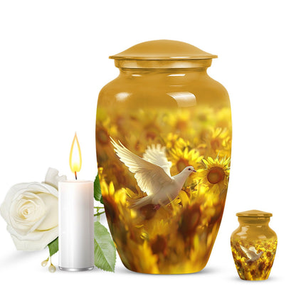 10-inch classic dove urn, ideal for cremation ashes.