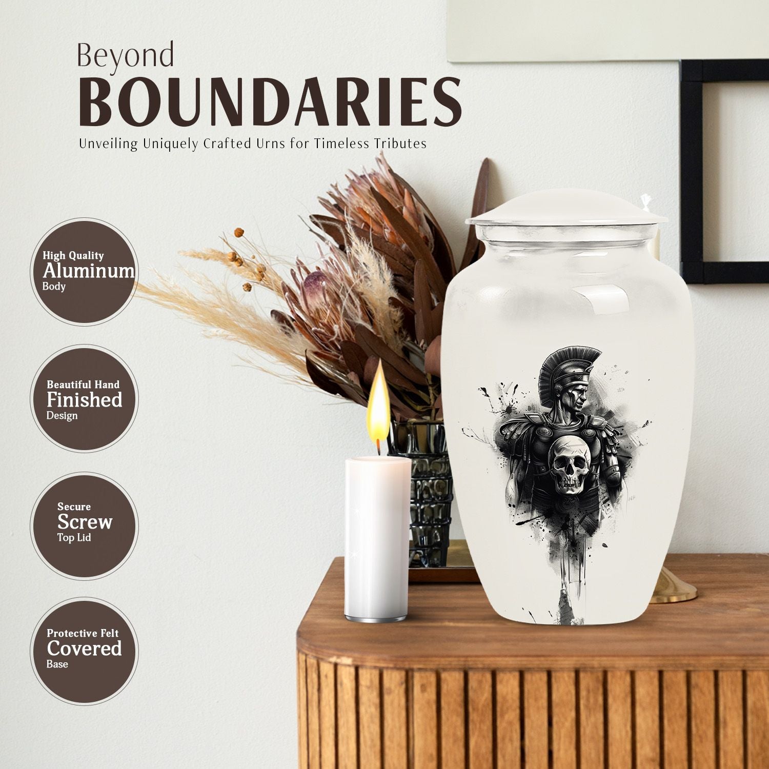 Catholic Urn for Adult Human Ashes.