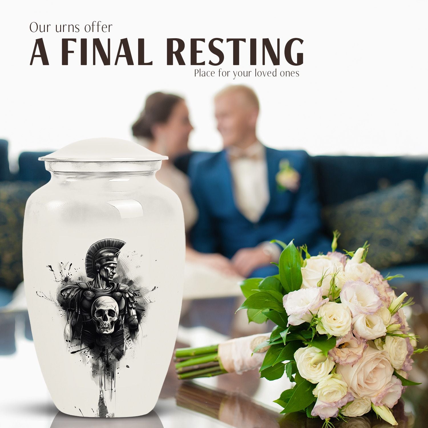 Catholic Urn for Adult Human Ashes.