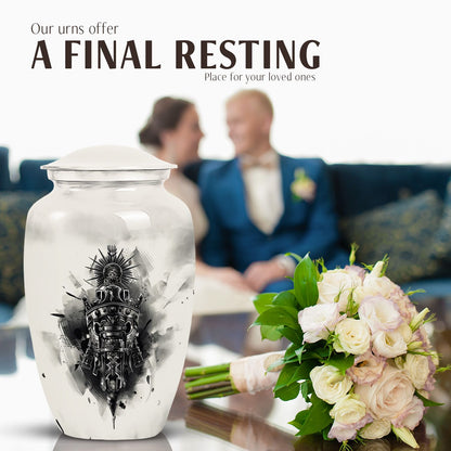 Catholic urn for adult female memorial ashes