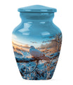 Classic dove urn for cremation ashes.