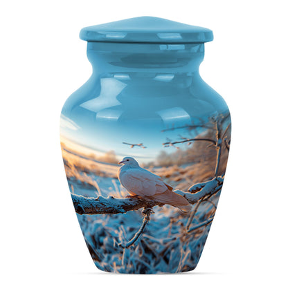 Classic dove urn for cremation ashes.