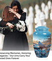Classic dove urn for cremation ashes.