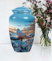 Classic dove urn for cremation ashes.